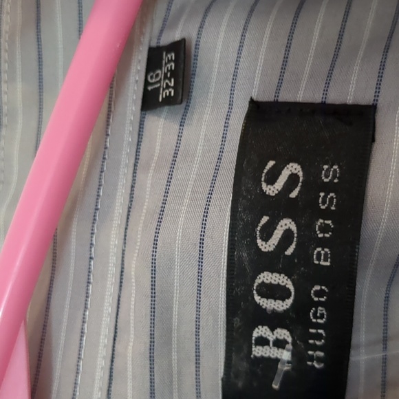 Boss Hugo Boss striped shirt Sz 16/L - Picture 2 of 6